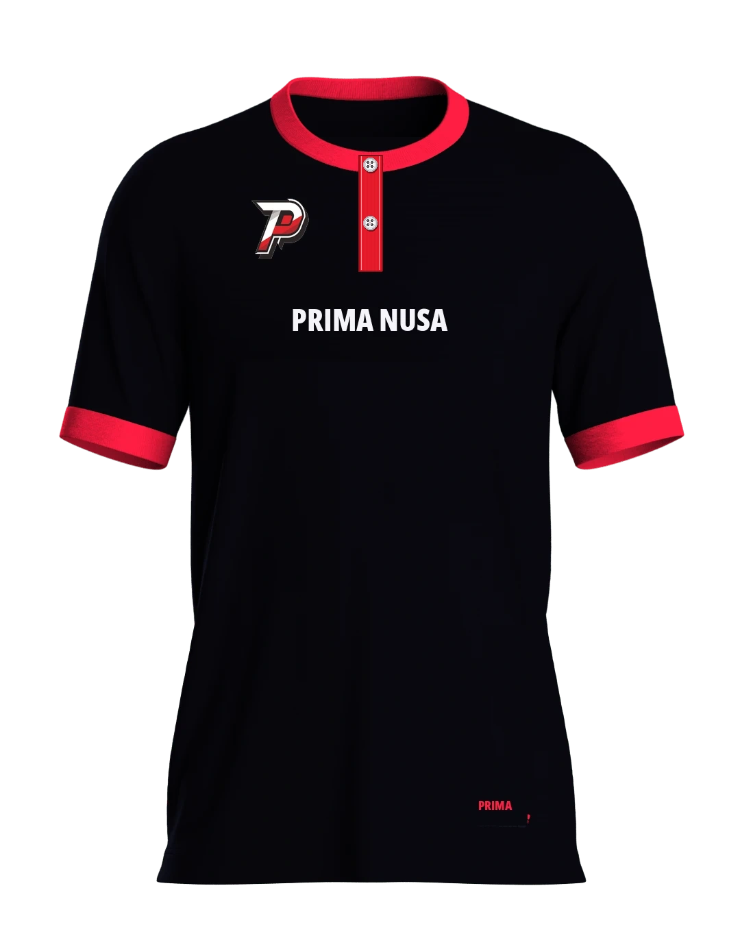 Kerah Model 08 O-Neck Henley Kancing Prima Nusa Sport