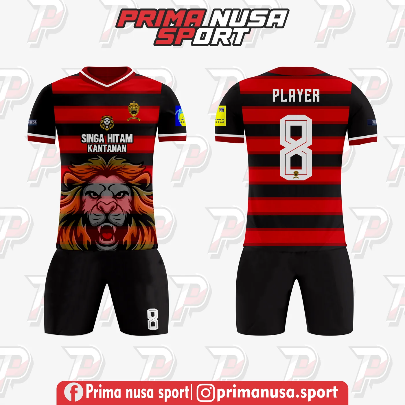 Jersey Singa Hitam Kantanan Prima Nusa Sport